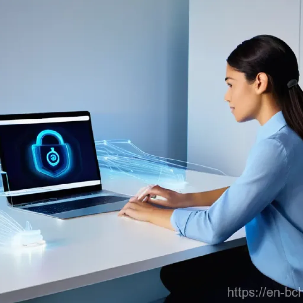 블록체인 기반의 개인정보 보호 방안 - **"The Digital Identity Architect"**
A young adult, approximately 25-30 years old, with a determ...
