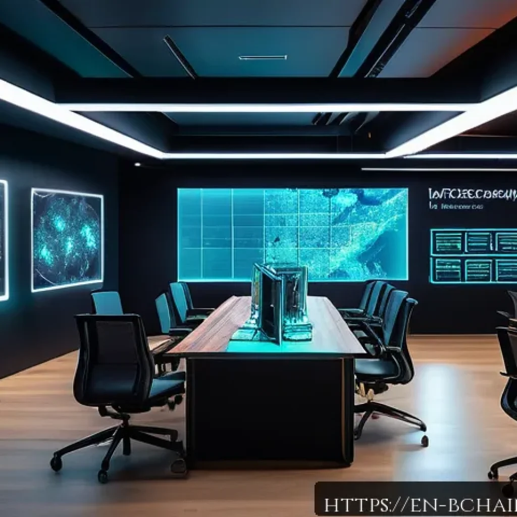 블록체인 프로젝트의 자금 조달 방안 - A futuristic co-working space filled with diverse crypto enthusiasts collaborating around holographi...